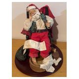 LLS - Set of 2 Santa Claus Statues by House of Hatten and More