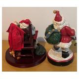 LLS - Set of 2 Santa Claus Statues by House of Hatten and More