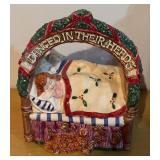 LLBR - Holiday Decor Collection with Snowman Cookie Jar, Fitz and Floyd Box, Candles, Bells and More