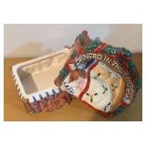 LLBR - Holiday Decor Collection with Snowman Cookie Jar, Fitz and Floyd Box, Candles, Bells and More