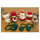 LLBR - Holiday Decor Collection with Snowman Cookie Jar, Fitz and Floyd Box, Candles, Bells and More