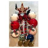 LLS - Holiday Decor Collection with Santa Figure, Bells, Ornaments, Gold Pears and More
