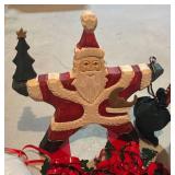LLS - Holiday Decor Collection with Santa Figure, Bells, Ornaments, Gold Pears and More