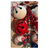 LLS - Holiday Decor Collection with Santa Figure, Bells, Ornaments, Gold Pears and More