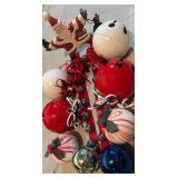 LLS - Holiday Decor Collection with Santa Figure, Bells, Ornaments, Gold Pears and More