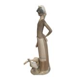 LLS - Lladro Girl with Geese Porcelain Figurine