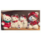 LLBR - Collection of Santa Bears with 1992 Santa Bear Ornament