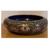 LLBR - Decorative Cloisonné Bowl with Floral and Enamel Design