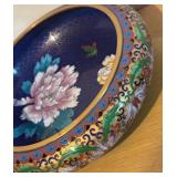 LLBR - Decorative Cloisonné Bowl with Floral and Enamel Design