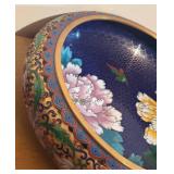 LLBR - Decorative Cloisonné Bowl with Floral and Enamel Design