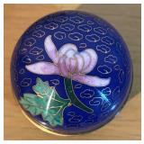 LLBR - Cloisonné Floral Egg and Trinket Box