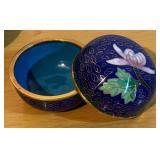 LLBR - Cloisonné Floral Egg and Trinket Box