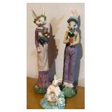 LLBR - Collection of Spring and Easter Decor with Bunny, Duck Figurines, Candleholders and More