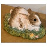 LLBR - Collection of Spring and Easter Decor with Bunny, Duck Figurines, Candleholders and More