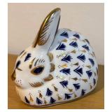 LLBR - Royal Crown Derby English Bone China Bunny Figurine