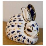 LLBR - Royal Crown Derby English Bone China Bunny Figurine