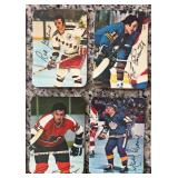 DR - Collection of Vintage Hockey Sports Cards with Player Images and Facsimile Signatures