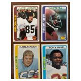 DR - Collection of Vintage Football Sports Cards Assorted Teams and Players