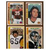 DR - Collection of Vintage Football Sports Cards Assorted Teams and Players