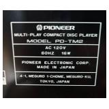 LR - Pioneer Multi-Play Compact Disc Player Model:PD-TM2
