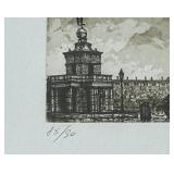 DR - Signed Limited Edition Framed Venice Etching 85/90, 14 x 18 in