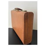 LL - Vintage Leather Briefcase 12 x 18 Inch with Combination Lock