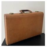 LL - Vintage Leather Briefcase 12 x 18 Inch with Combination Lock