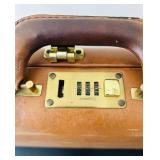 LL - Vintage Leather Briefcase 12 x 18 Inch with Combination Lock