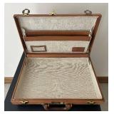 LL - Vintage Leather Briefcase 12 x 18 Inch with Combination Lock