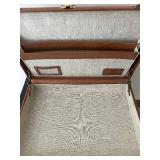 LL - Vintage Leather Briefcase 12 x 18 Inch with Combination Lock