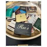 LL - Collection of Vintage Restaurant Matchbooks with 10 Inch Ashtray and Porcelain Tray