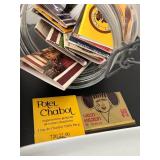 LL - Collection of Vintage Restaurant Matchbooks with 10 Inch Ashtray and Porcelain Tray