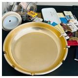 LL - Collection of Vintage Restaurant Matchbooks with 10 Inch Ashtray and Porcelain Tray