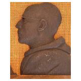 LL - Framed 3D Wood Wall Art of Monk in Profile