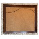 LL - Framed 3D Wood Wall Art of Monk in Profile