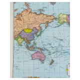 LL - Framed 22 x 32 World Map Print with Colored Countries