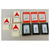 K - Set of 3 Vintage Zippo Lighters with Balfour Co. Logo in Original Boxes