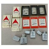 K - Set of 3 Vintage Zippo Lighters with Balfour Co. Logo in Original Boxes