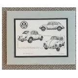 LL - Limited Edition Volkswagen Bug Art Print by George Cerella, 11 x 14 in