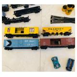 LR - HO Scale Train Set with Tyco Transformer, Track, Rail Cars, and Hot Wheels Vehicles