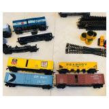 LR - HO Scale Train Set with Tyco Transformer, Track, Rail Cars, and Hot Wheels Vehicles