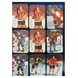 DR - Collection of Vintage Hockey Trading Cards with Player Signatures
