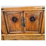 Vintage Chinese Elmwood Altar Cabinet / Vintage Chinese Butterfly Cabinet / Coffer