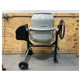 Klutch Electric Cement Mixer, 4.25 Cu. Ft. Drum, 2/3 HP, 120V Electric Motor MSRP $359.99
