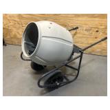 Klutch Electric Cement Mixer, 3.5 Cu. Ft. Poly Drum, 1/2 HP, 120V Electric Motor, 13in. Flat-Free Tires