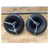 Klutch Lot of 2- Flat-Free ZTR Mower Tires Assembly, 11/6.00-5, Smooth Tread MSRP $44.99 ea