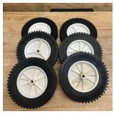 Lawn mower wheels (lot of 6)