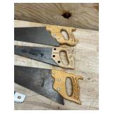 Wooden and plastic hand saws (lot of 5)