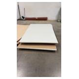 Melamine-laminated particle board  8’ x 5’ 3/4” and 10’ x 5’ 3/4”