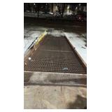 Dock loading ramp w serrated grating. 38’ L x 8’ W